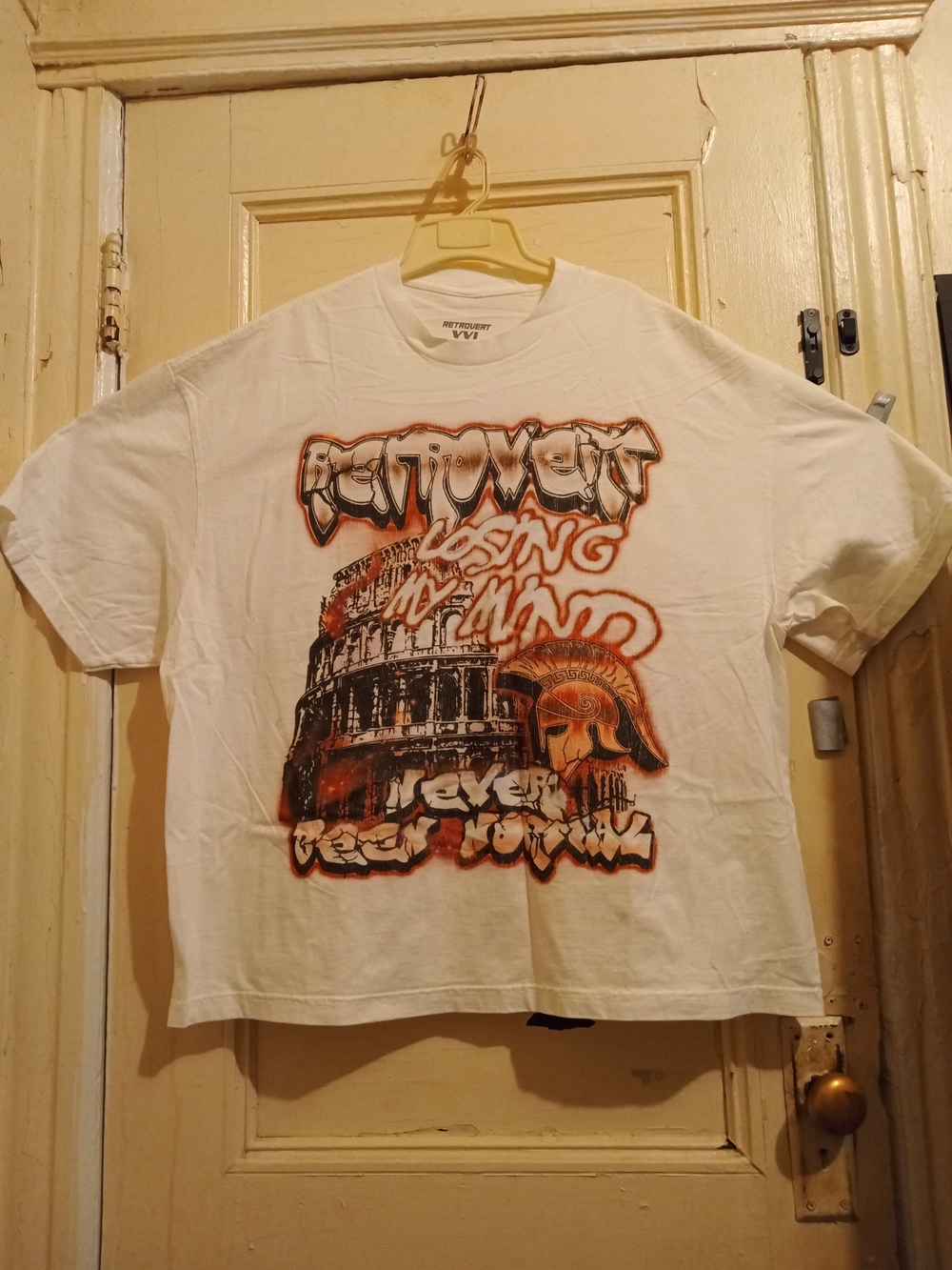 Men's Retrovert T Shirt XXL White, Losing My Mind, Never Been Normal Design